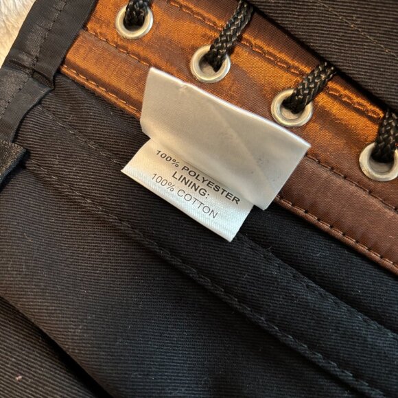 Metallic Brown Overbust Corset with Black Lace - Burleska - Picture 6 of 12